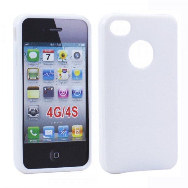 Wholesale iPhone 4S 4 TPU Gel Case (White)